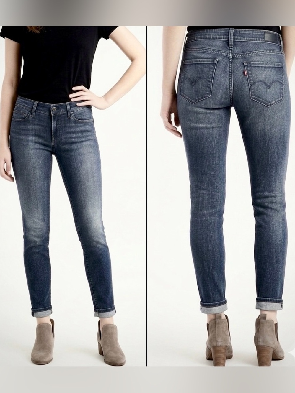 Levi’s 710 Super Skinny Jeans Dark Indigo Low/Mid Rise Comfort Stretch Size 6 S